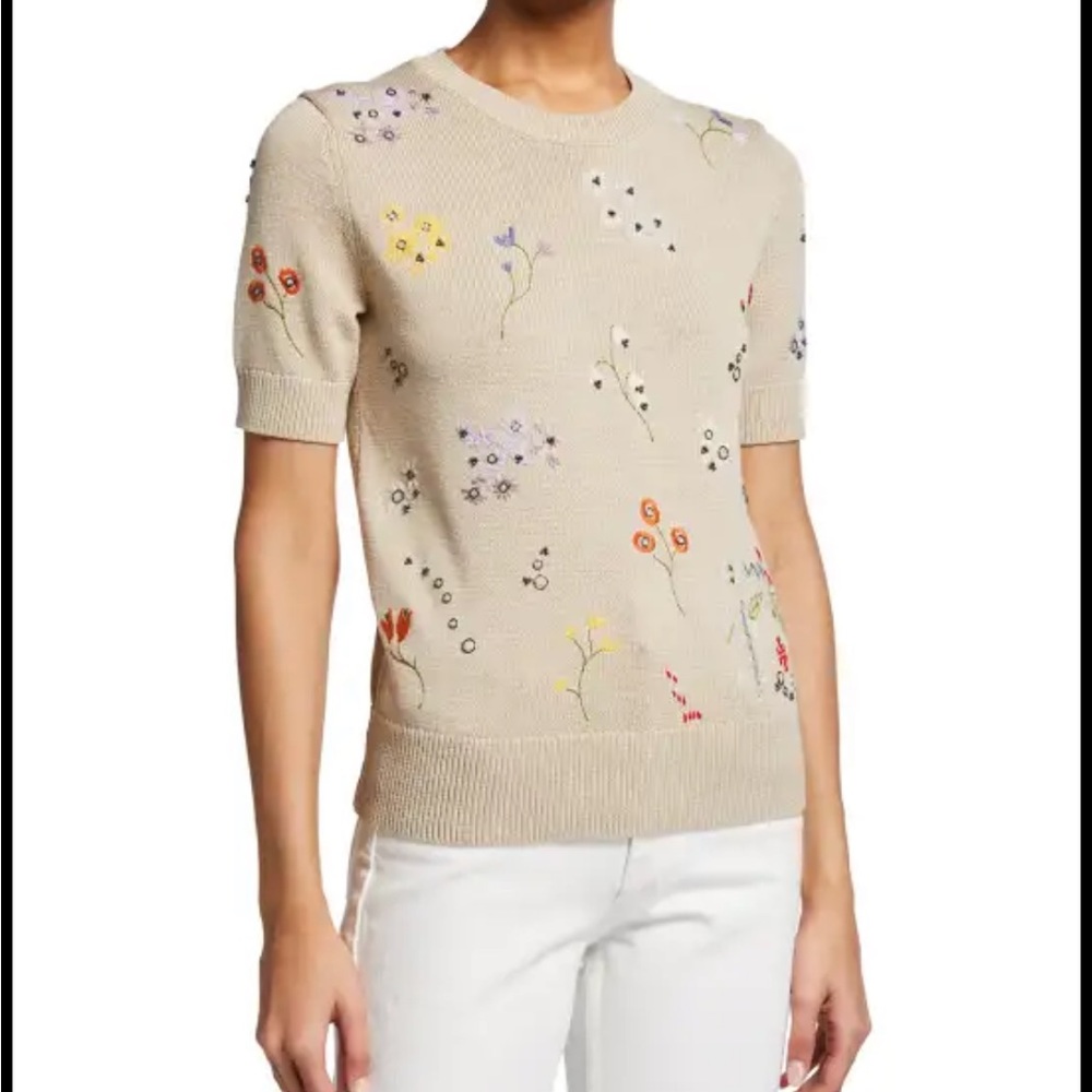 TORY BURCH Floral Embroidered Sweater
